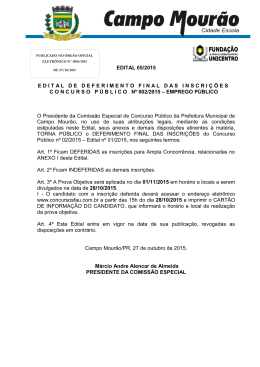 emprego p&uacute;blico edital 05 - Prefeitura Municipal de Campo Mour&atilde;o