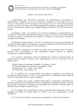 Portaria n.&ordm; 247, de 03 de maio de 2013. O PRESIDENTE