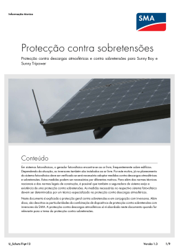 Protec&ccedil;&atilde;o contra sobretens&otilde;es
