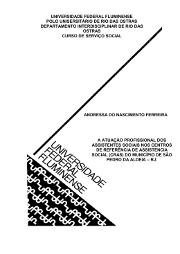 a atua&ccedil;&atilde;o profissional dos assistentes sociais nos centros