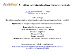 Auxiliar administrativo fiscal e contábil
