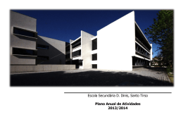 Escola Secund&aacute;ria D. Dinis, Santo Tirso Plano Anual de Atividades