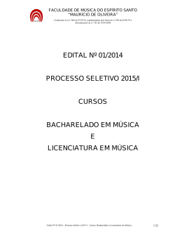 edital n&ordm; 01/2014 processo seletivo 2015/i cursos bacharelado em