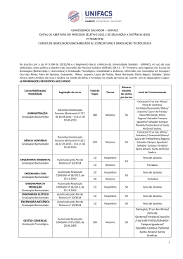 Edital EAD 2015.2 - 1&ordm; Trimestre - 1&ordf; DATA