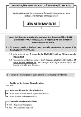 INFORMA&Ccedil;&Otilde;ES AOS CANDIDATOS &Agrave;
