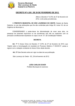 Decr4381 - Altera Decr4378 - Homologa Resultado PS 003-2012