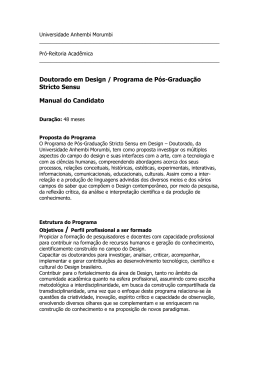 Doutorado em Design / Programa de P&oacute;s
