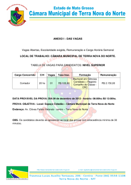 ANEXO I - Concursos no Brasil