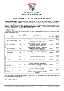 Edital - Inscri&ccedil;&otilde;es Concursos