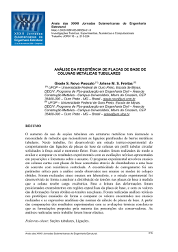 An&aacute;lise da resist&ecirc;ncia de placas de base de colunas met&aacute;licas