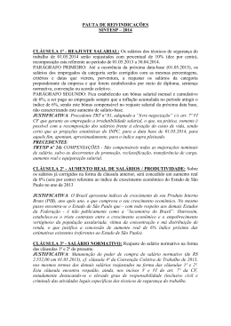 PAUTA DE REIVINDICA&Ccedil;&Otilde;ES PARA CCT/98