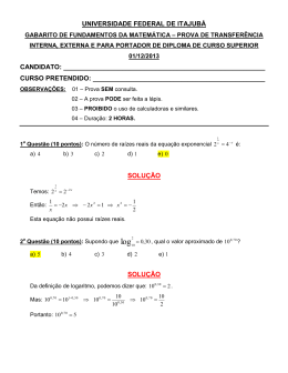FECI - C&Aacute;LCULO I - 1a S&Eacute;RIE DE EXERC&Iacute;COS - FUN&Ccedil;&Otilde;ES