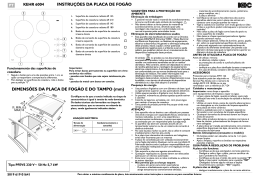 INSTRU&Ccedil;&Otilde;ES DA PLACA DE FOG&Atilde;O DIMENS&Otilde;ES DA