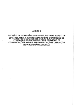 Anexo 2 - Decisão da Comissão 2010/166/UE, de 19 de