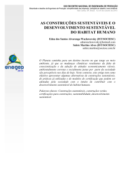 as constru&ccedil;&otilde;es sustent&aacute;veis e o desenvolvimento sustent&aacute;vel do