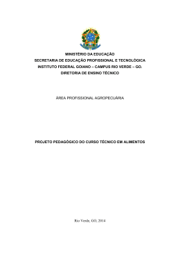 Projeto Pedag&oacute;gico de Curso