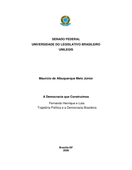 SENADO FEDERAL UNIVERSIDADE DO LEGISLATIVO