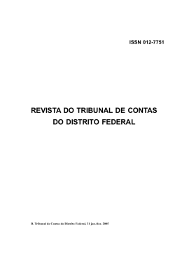 1 sum&aacute;rio.pmd - Tribunal de Contas do Distrito Federal
