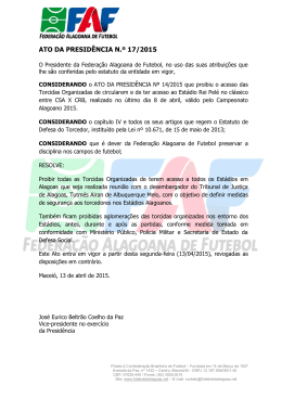 ATO DA PRESIDÊNCIA N.º 17/2015 - Federação Alagoana de Futebol