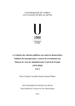 (1974-2010) Vol. I - Repositório da Universidade de Lisboa