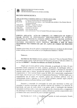 DECIS&Atilde;O MONOCR&Aacute;TICA Jos&eacute; Barreto dos Santos intentou