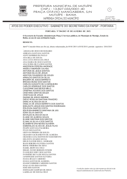 Di&aacute;rio 809 - Portal da Prefeitura Municipal de Mutu&iacute;pe
