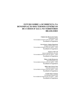 estudo sobre a ocorrencia na denomina&ccedil;&atilde;o dos termos