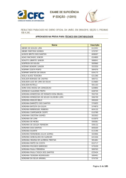 EXAME DE SUFICIÊNCIA 9ª EDIÇÃO - (1/2015)