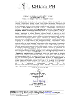 acesse aqui o edital - CRESS-PR