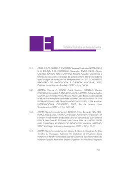 Anais de Eventos - Faculdade de Ci&ecirc;ncias M&eacute;dicas da Santa Casa