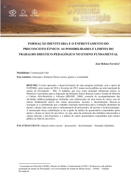 forma&ccedil;&atilde;o identit&aacute;ria e o enfrentamento do preconceito
