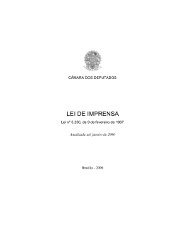 LEI DE IMPRENSA