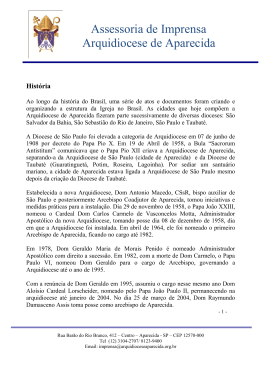 do Press Kit da Arquidiocese de Aparecida