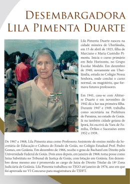 Desembargadora Lila Pimenta Duarte