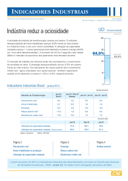 Ind&uacute;stria reduz a ociosidade
