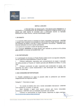 Edital. - Portal Uninter