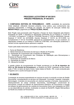 PREG&Atilde;O PRESENCIAL 003-2015