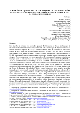 FORMA&Ccedil;&Atilde;O DE PROFESSORES EM PARCERIA COM