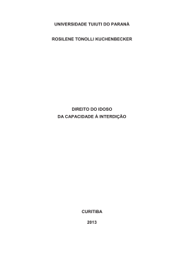 direito do idoso da capacidade a interdicao - TCC On-line