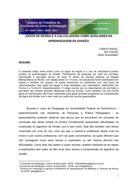 jogos de regra e a calculadora como auxiliares na aprendizagem da