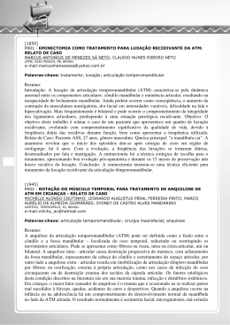 Poster - Revista de Cirurgia e Traumatologia Buco-Maxilo