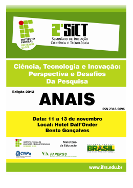 Anais 2&ordm; SICT/IFRS