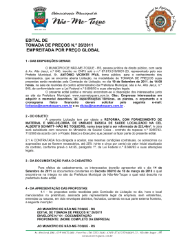 edital de tomada de pre&ccedil;os n.&ordm; 26/2011 empreitada por pre&ccedil;o global