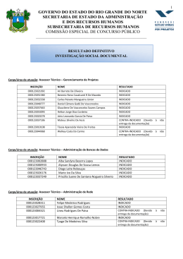 Resultado Final - Investiga&ccedil;&atilde;o Social Documental