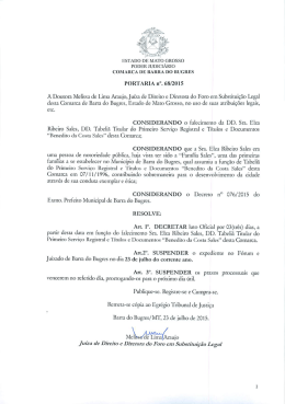 ESTADO DE MA`I`U lGROSSO PODER JUDlClARlO CO&Iacute;YIARCA UF
