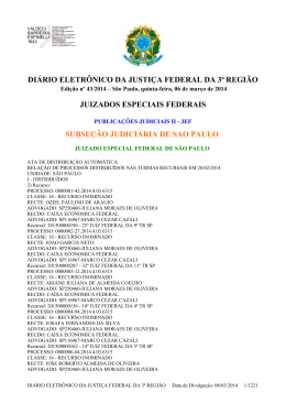 di&aacute;rio eletr&ocirc;nico da justi&ccedil;a federal da 3&ordf; regi&atilde;o juizados especiais