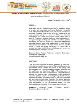 forma&ccedil;&atilde;o econ&ocirc;mica do maranh&atilde;o - Jornada de Pol&iacute;ticas P&uacute;blicas