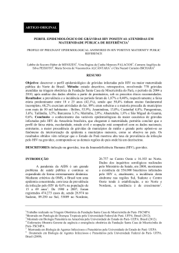 ARTIGO ORIGINAL PERFIL EPIDEMIOL&Oacute;GICO DE GR&Aacute;VIDAS HIV