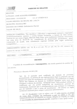 JOSE AUGUSTO FERREIRA PROCESSO: 1014328/05 Al n°1