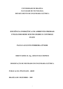 efici&ecirc;ncia energ&eacute;tica em ambientes prediais utilizando rede sem fio